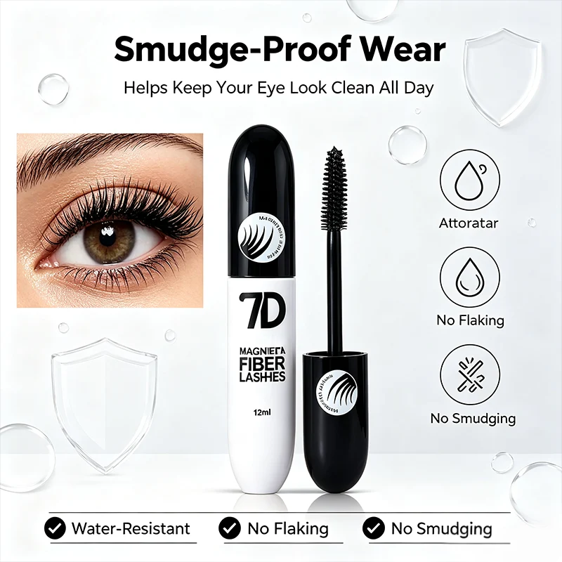 7D Silk Fiber Black Lengthening Mascara - Adult Beauty Makeup✨