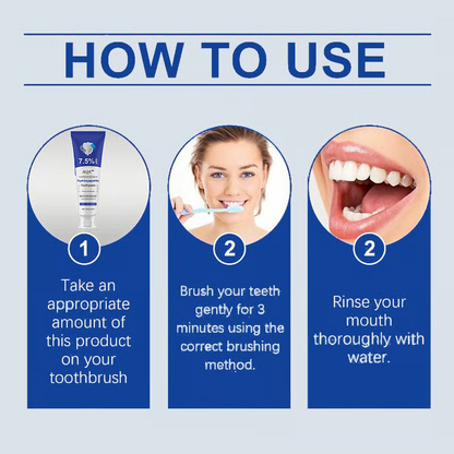 💥Hot Listing 🔥 AQA™ Hydroxyapatite Toothpaste 7.5% for Enamel Repair & Teeth Whitening Refreshing Flavor Fluorid