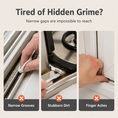 🧹 2-in-1 Window Groove Cleaning Brush with Built-in Scraper – Narrow Crevice Tool with Hard Bristles ✨