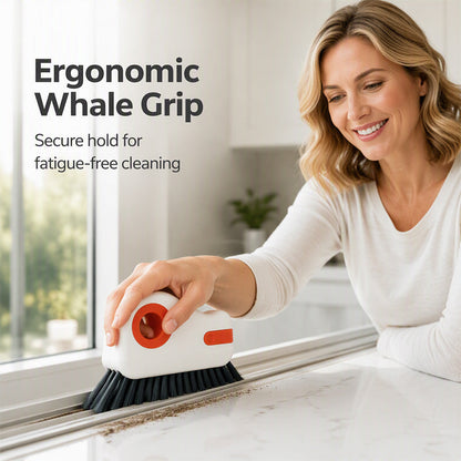 🧹 2-in-1 Window Groove Cleaning Brush with Built-in Scraper – Narrow Crevice Tool with Hard Bristles ✨