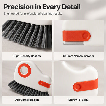 🧹 2-in-1 Window Groove Cleaning Brush with Built-in Scraper – Narrow Crevice Tool with Hard Bristles ✨