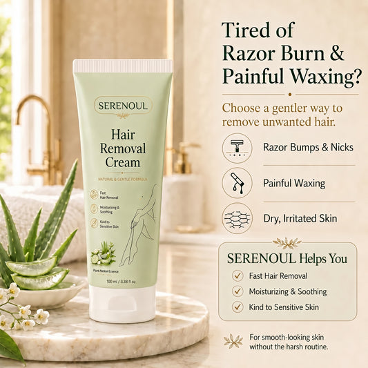 SERENOUL™ Natural Gentle Hair Removal Cream | For Women & Men, Sensitive Skin
